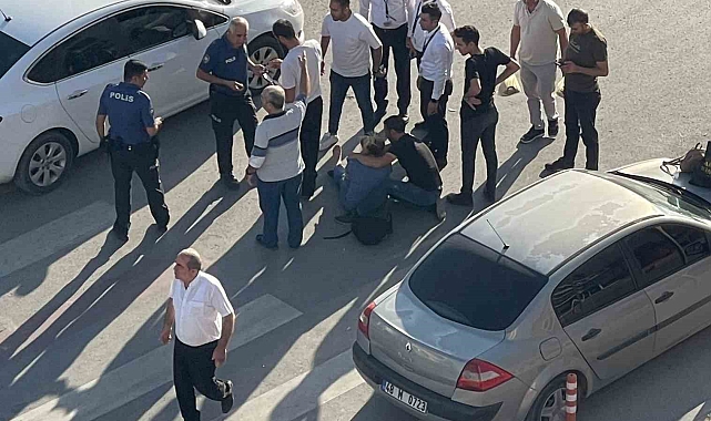 Minibüsün çarptığı kadın yaralandı