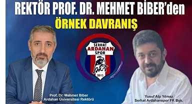 BAŞKAN YUSUF ALP YILMAZ’DAN REKTÖR BİBER’E TEŞEKÜR