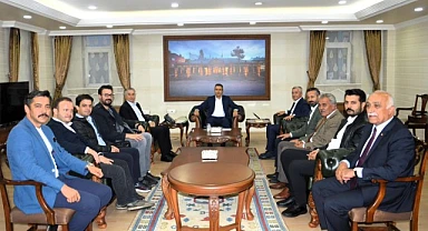 Eski mesai arkadaşları Vali Çiçek’i ziyaret etti