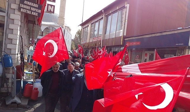 Göle’de Filistin’e destek yürüyüşü yapıldı