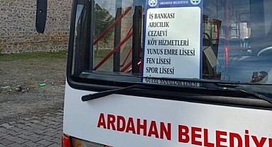 Ardahan Belediyesi ücretsiz halk otobüsü hizmeti başlattı