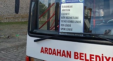 Ardahan Belediyesi ücretsiz halk otobüsü hizmeti başlattı