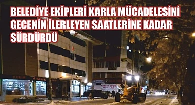 Belediye ekiplerinin kar mesaisi başladı