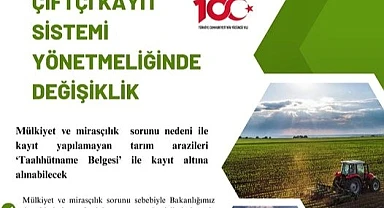 ÇKS (Çiftçi Kayıt Sistemi)'de büyük değişiklik