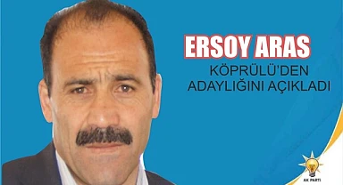 Ersoy Aras, AK Parti’den Köprülü belediye başkanlığı için adaylığını açıkladı