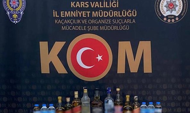 Kars'ta sahte alkol ele geçirildi