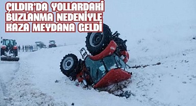 Kışın ilk trafik kazası Çıldır’da meydana geldi