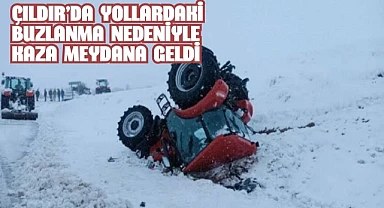 Kışın ilk trafik kazası Çıldır’da meydana geldi