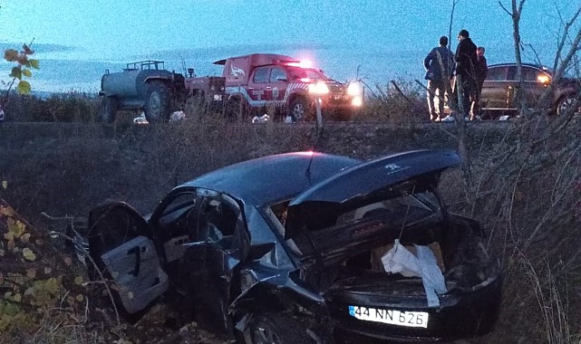 Kontrolden çıkan araç şarampole devrildi: 1 yaralı