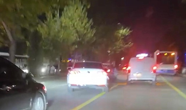 Makas atan sürücüye ceza kesildi