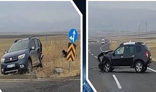 Ardahan-Kars kara yolunda trafik kazası