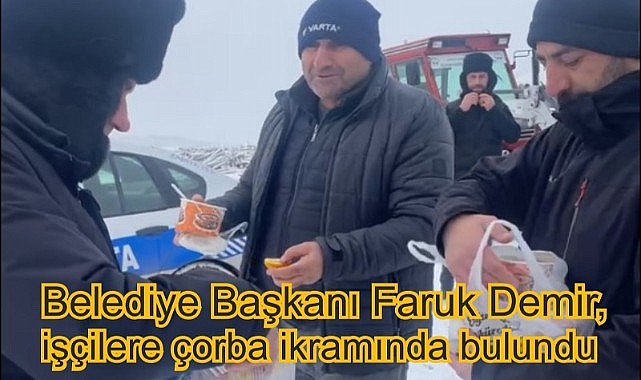 Başkan Demir, işçilerin içini ısıttı