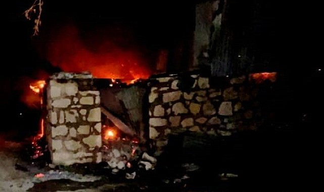 Depoda korkutan yangın