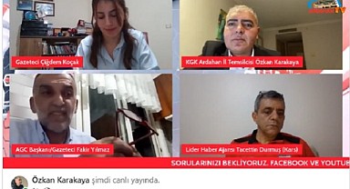 Gazeteciler, Ardahan TV'de gündemi değerlendirdi