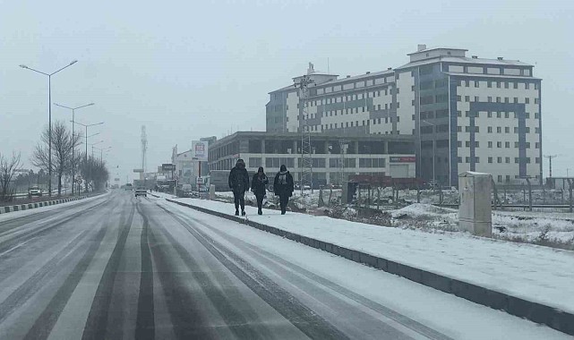 Kars'ta kar yağışı etkili oluyor