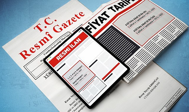 Resmî İlan Fiyat Tarifesi onaylandı