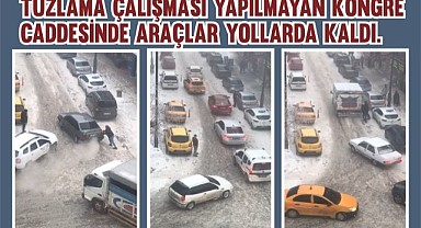 Ardahan’da yollar buz pistine döndü