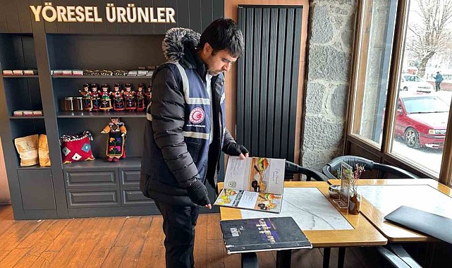 Ardahan'da Restoran ve kafelere 'fiyat listesi' denetimi
