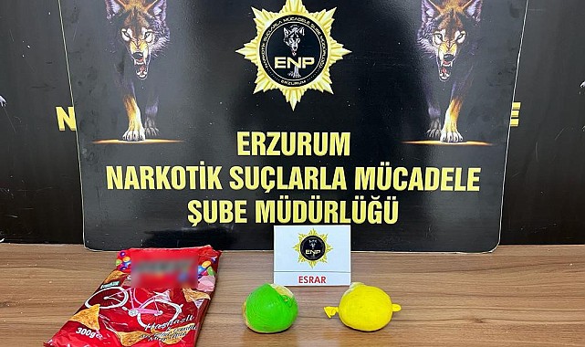 Cips paketi içerisinde uyuşturucu ele geçirildi