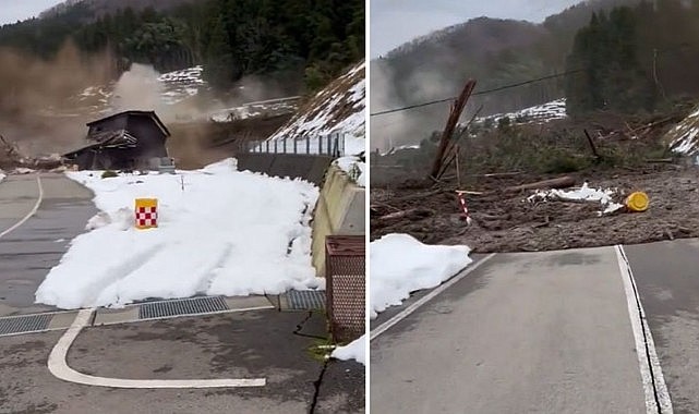 Depremin 64 can aldığı Japonya'da bir felaket daha! Heyelan bölgedeki evlerin bir çoğunu yuttu