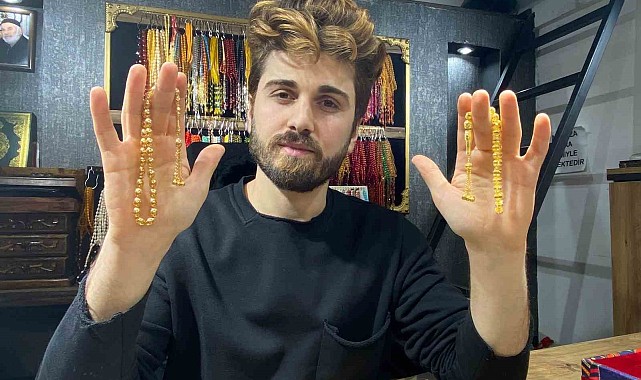 El yapımı yatırımlık 14 ayar altın tespihlere yoğun ilgi: 70 bin liraya kadar alıcısı var
