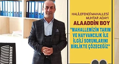 Halilefendi muhtar adayı Alaaddin Boy, projelerini açıklamaya devam ediyor