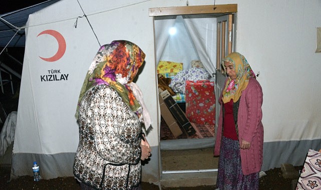 Şehit ailesinin kaldığı 3 metrekare çadıra 10 adet ısıtıcı bırakıldı