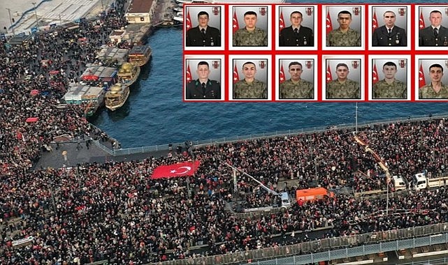 Şehitler için yoklama yapıldı! Galata Köprüsü'nde tüylerin diken diken olduğu an