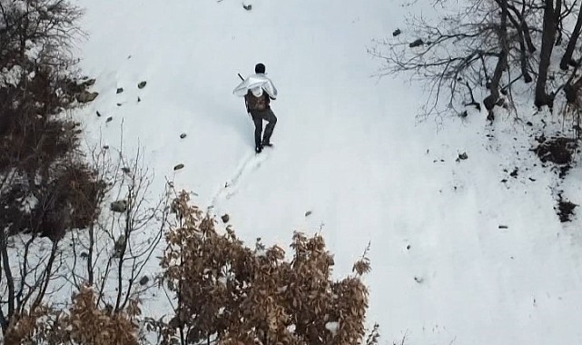 Tunceli'de kaçak avcı, drondan kaçamadı