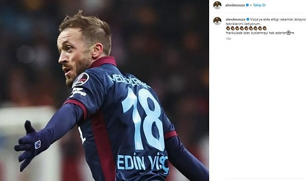 Visca, Süper Lig tarihine geçti! Galatasaray-Trabzonspor maçı sonrası Alex de Souza'dan tebrik