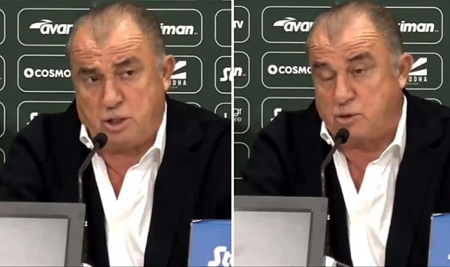 Yüzü şekilden şekle giren Fatih Terim'in zor anları! Bir türlü "Panathinaikos" diyemedi