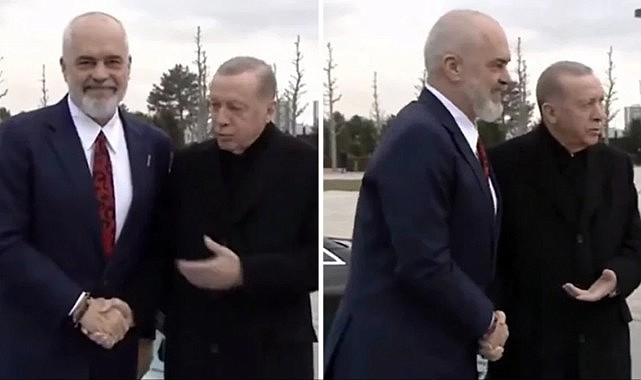 Arnavutluk Başbakanı Rama'nın kaban giymemesi Cumhurbaşkanı Erdoğan'ı şaşırttı: Ne yapacağız, üşümüyor mu?
