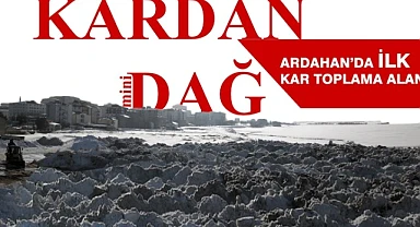 Boş arazi kardan dağlara dönüştü