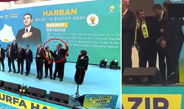 Cumhurbaşkanı Erdoğan&#039;a yakın durmak için birbirleriyle itiştiler