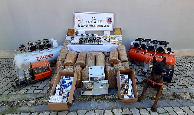 Elazığ'da kaçak 47 bin makaron ve 340 kilo tütün ele geçirildi
