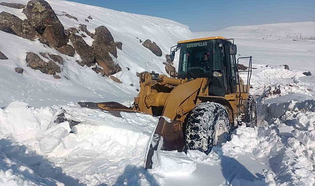 Erciş'te tipiden kapanan yollar açılıyor