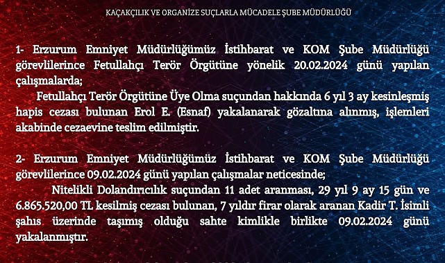 Erzurum'da FETÖ üyesi esnaf yakalandı
