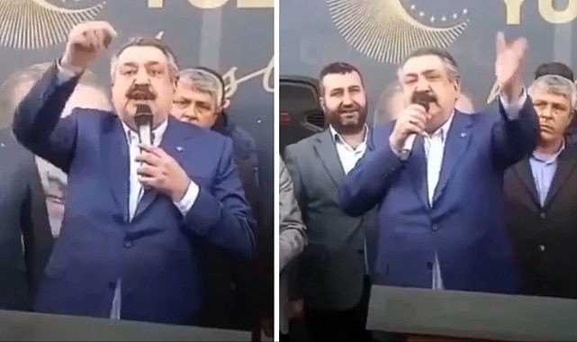 Konya'da Cihanbeyli Belediye Başkanı Mehmet Kale, vatandaşlara hitap ederken ağzını bozdu