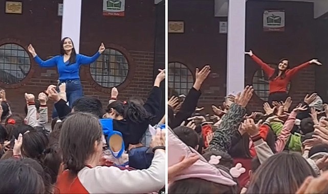 Öğrencilerini her sabah dans eşliğinde sınıflara alıyor