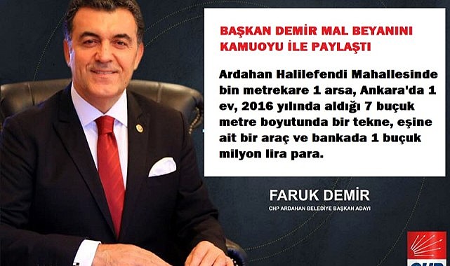 Başkan Demir, mal varlığını açıkladı