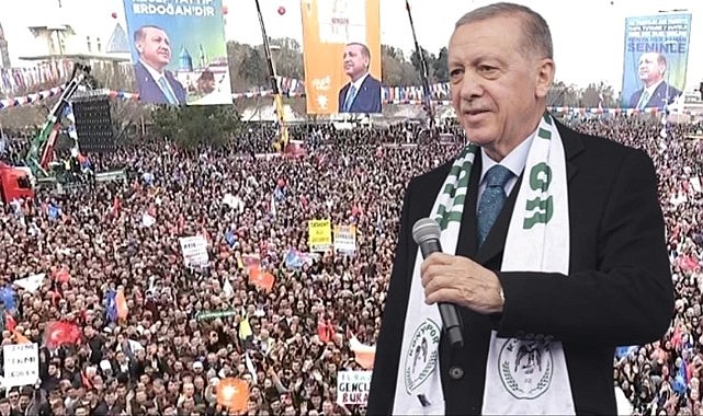 Cumhurbaşkanı Erdoğan'dan Konya'da gövde gösterisi! Seçim mitingine 110 bin kişi katıldı
