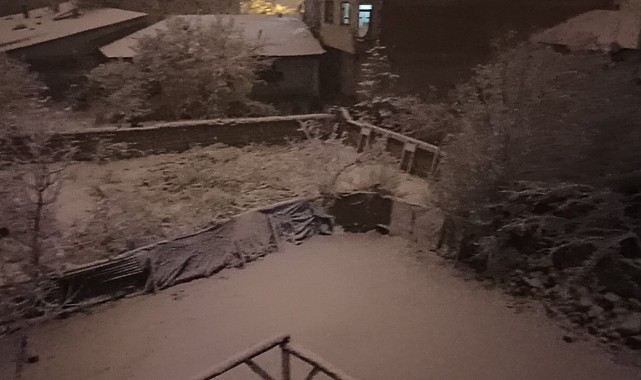 Erciş&#039;te Mart ayında kar yağışı