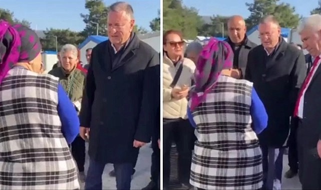 Lütfü Savaş'a depremzede kadından sert tepki: Ben cenazelerimi gömerken neredeydin?