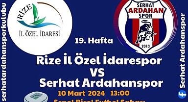 Serhat Ardahanspor Rize deplasmanında