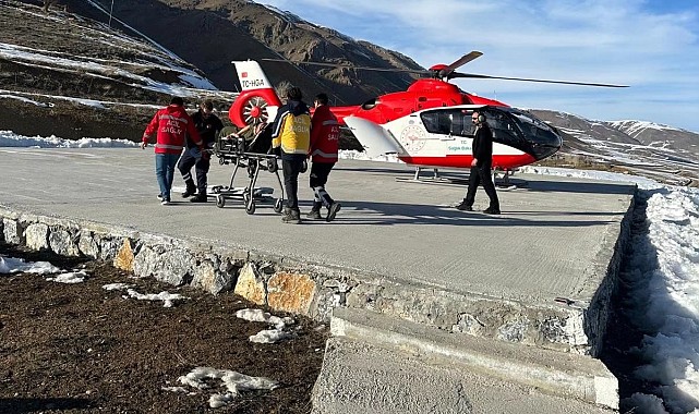 Van'da ambulans helikopter hamile kadın için havalandı