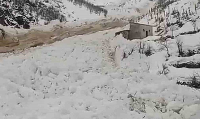 Yüksekova'da çığ düştü, köyün şehirle ulaşımı kesildi
