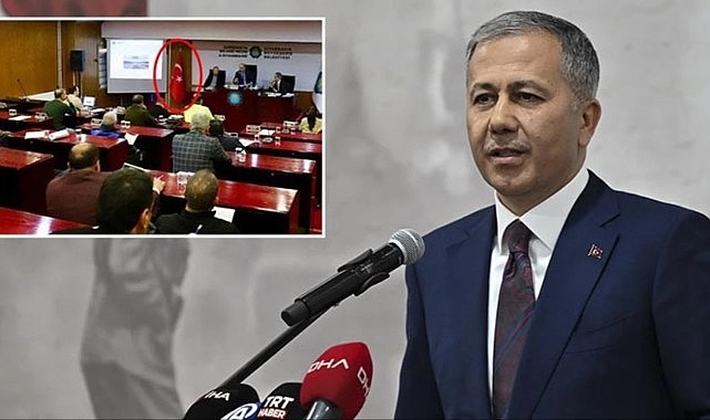 Bakan Yerlikaya'dan Diyarbakır'da belediye meclis salonundaki Türk bayrağının kaldırılmasına ilişkin açıklama