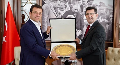 Başkan Çerkez'e İmamoğlu'ndan tebrik ziyareti
