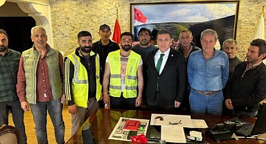 İşçilerden Başkan Demir’e hayırlı olsun ziyareti