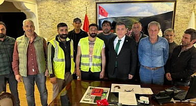 İşçilerden Başkan Demir’e hayırlı olsun ziyareti